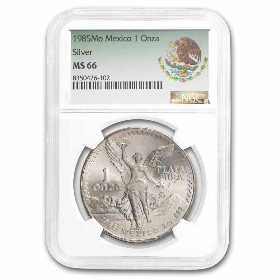 1985 Mexico 1 oz Silver Libertad MS-66 NGC (Coat of Arms Label) | eBay